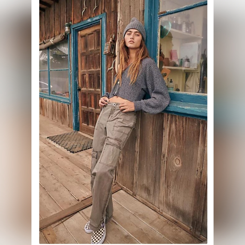NWT Free People The Thing Is Low Ride Utility Pant